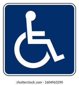 Wheelchair Symbol. A stylized image of a person in a wheelchair. (ISA) International Symbol of Access.
Vector illustration.