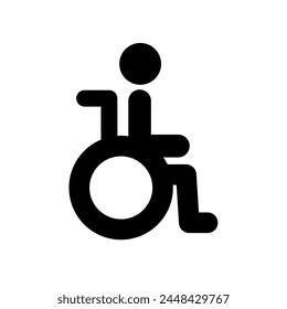 Wheelchair symbol - vector icon	