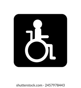 Wheelchair symbol - vector icon	