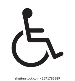 Wheelchair symbols, handicapped access signs set. Wheelchair, handicapped access sign or symbols.