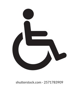 Wheelchair symbols, handicapped access signs set. Wheelchair, handicapped access sign or symbols.