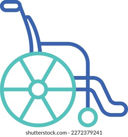 Wheelchair thin line icon. Vector illustration.