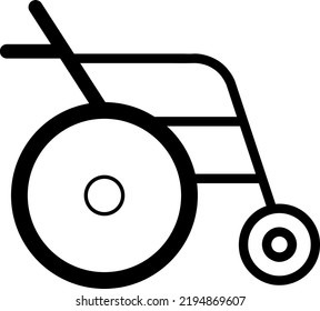 Wheelchair Thin Line Vector Icon. Flat Icon Isolated on the White Background..eps
