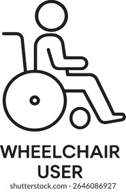 Wheelchair User Accessibility Symbol Icon Design