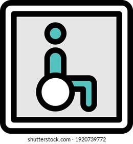 Rollstuhl-Vektorsymbol