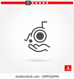 wheelchair vector icon