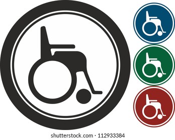 Wheelchair, vector, icon