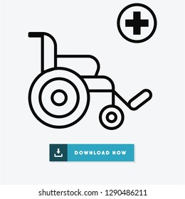 Wheelchair vector icon