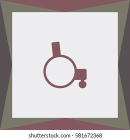 Wheelchair Vector Icon.