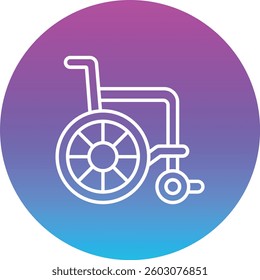 Wheelchair vector icon. Can be used for printing, mobile and web applications.