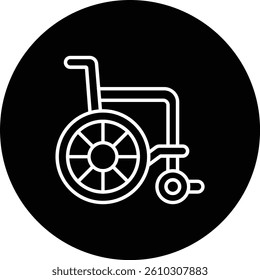 Wheelchair vector icon. Can be used for printing, mobile and web applications.