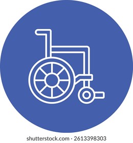 Wheelchair vector icon. Can be used for printing, mobile and web applications.
