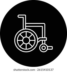 Wheelchair vector icon. Can be used for printing, mobile and web applications.