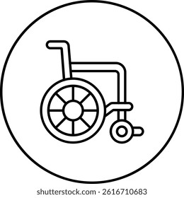 Wheelchair vector icon. Can be used for printing, mobile and web applications.