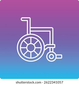 Icono de Vector de silla de ruedas. Se puede utilizar para aplicaciones de impresión, móviles y de Web.