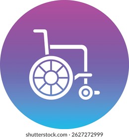 Wheelchair vector icon. Can be used for printing, mobile and web applications.