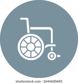 Wheelchair vector icon. Can be used for printing, mobile and web applications.