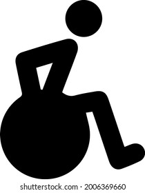 Wheelchair vector icon eps 10. Simple isolated illustration. Wheelchair pictogram