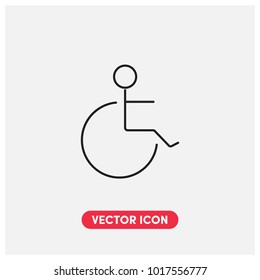   Wheelchair Vector Icon Illustration