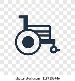 Wheelchair vector icon isolated on transparent background, Wheelchair transparency logo concept