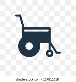 Wheelchair vector icon isolated on transparent background, Wheelchair transparency concept can be used web and mobile