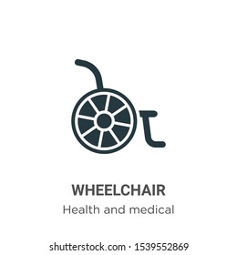 Wheelchair vector icon on white background. Flat vector wheelchair icon symbol sign from modern health and medical collection for mobile concept and web apps design.