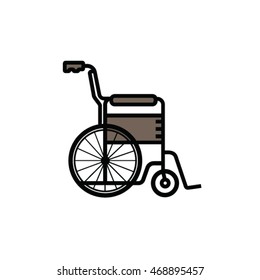 Wheelchair vector illustration. Wheelchair icon