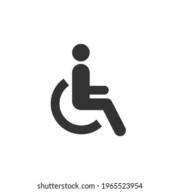 Wheelchair Vector illustration icon on white background
