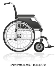 wheelchair vector illustration isolated on white background