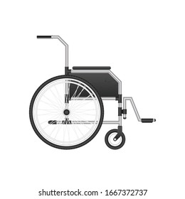 Wheelchair vector illustration isolated on white background