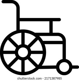 wheelchair  Vector illustration on a transparent background. Premium quality symmbols. Thin line vector icons for concept and graphic design. 
