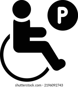 wheelchair  Vector illustration on a transparent background. Premium quality symmbols. Glyphs vector icons for concept and graphic design. 
