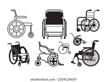 Wheelchair Vector For Print, Wheelchair Clipart, Wheelchair vector Illustration