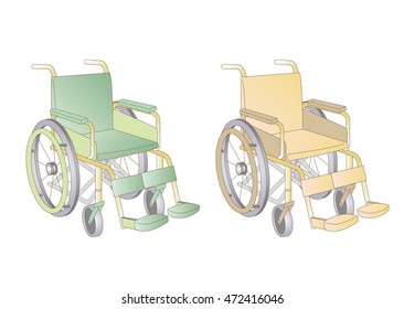 Wheelchair vector set / Two color