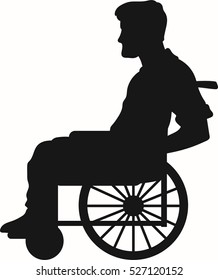 Wheelchair vector silhouette
