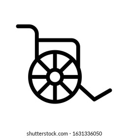 wheelchair vector thin line icon 