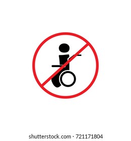 wheelchair warning sign