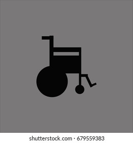 Wheelchairs icon flat design