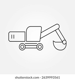 wheeled excavator icon symbol illustration vector eps10 logo template