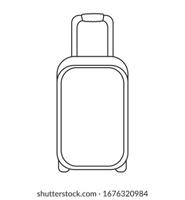 wheeled luggage suitcase isolated icon vector illustration design