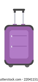 Wheeled suitcase Travel Baggage. Vector illustration