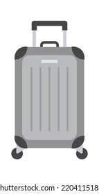 Wheeled suitcase Travel Baggage. Vector illustration