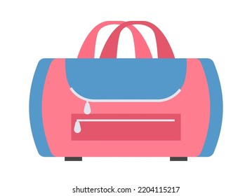 Wheeled suitcase Travel Baggage. Vector illustration