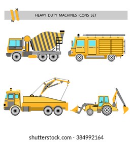 Wheeled vehicle building set, traction engineering equipment, heavy duty trucks machines