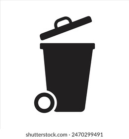 Wheelie bin icon. Dustbin icon