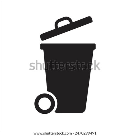 Wheelie bin icon. Dustbin icon