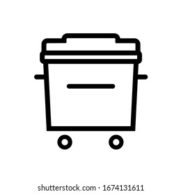 Wheelie bin icon,vector illustration. Flat design style. vector wheelie bin icon illustration isolated on White background, wheelie bin icon Eps10. wheelie bin icons graphic design vector symbols.