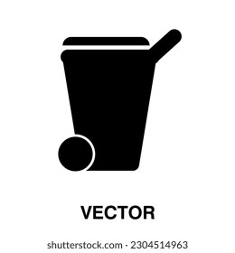 Wheelie bin icon,vector illustration. vector wheelie bin icon illustration isolated on White background.eps