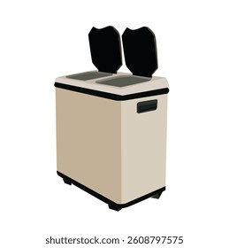  wheelie bin vector illustration.trash bin