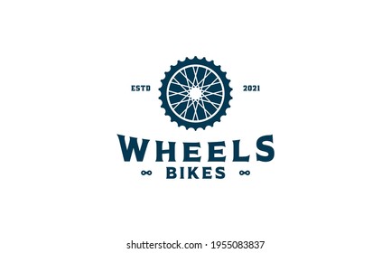 Wheels Bike logo vector icon illustration